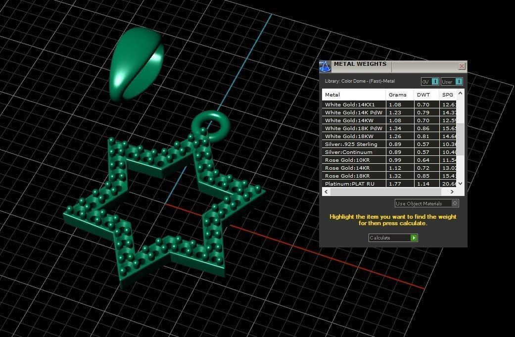 Model 405 Davud Star Diamond Pendant 3D print model_13
