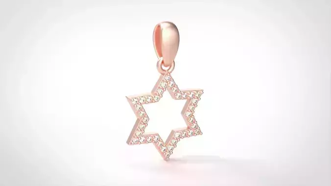 Model 405 Davud Star Diamond Pendant