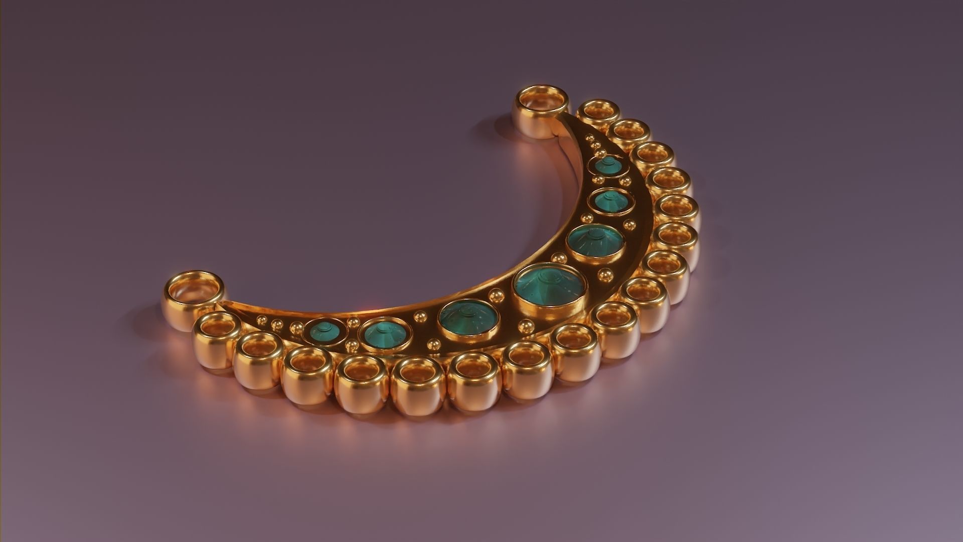 Moon pendant 3D print model_9