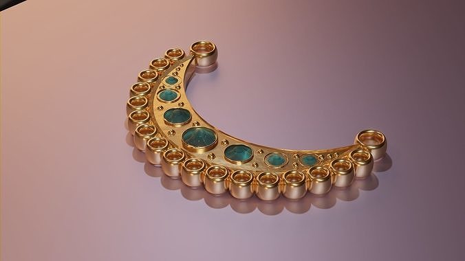 Moon pendant Low-poly 3D print model