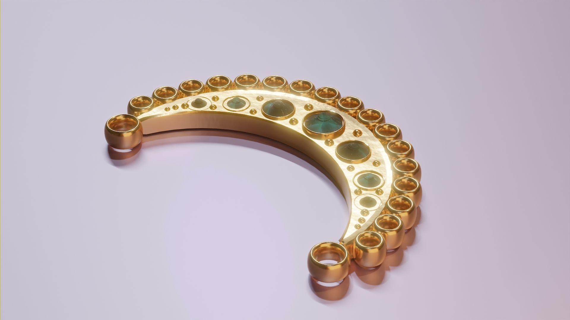 Moon pendant 3D print model_7