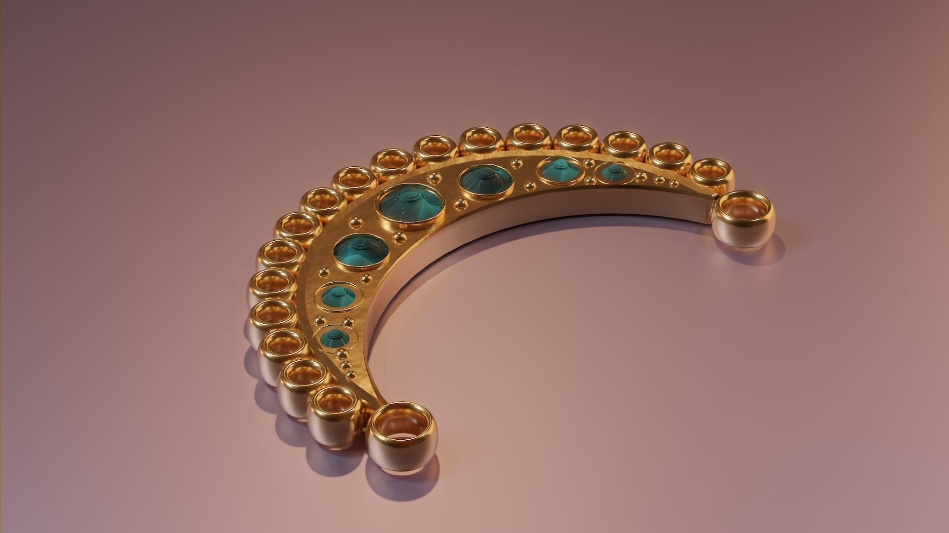 Moon pendant 3D print model_5