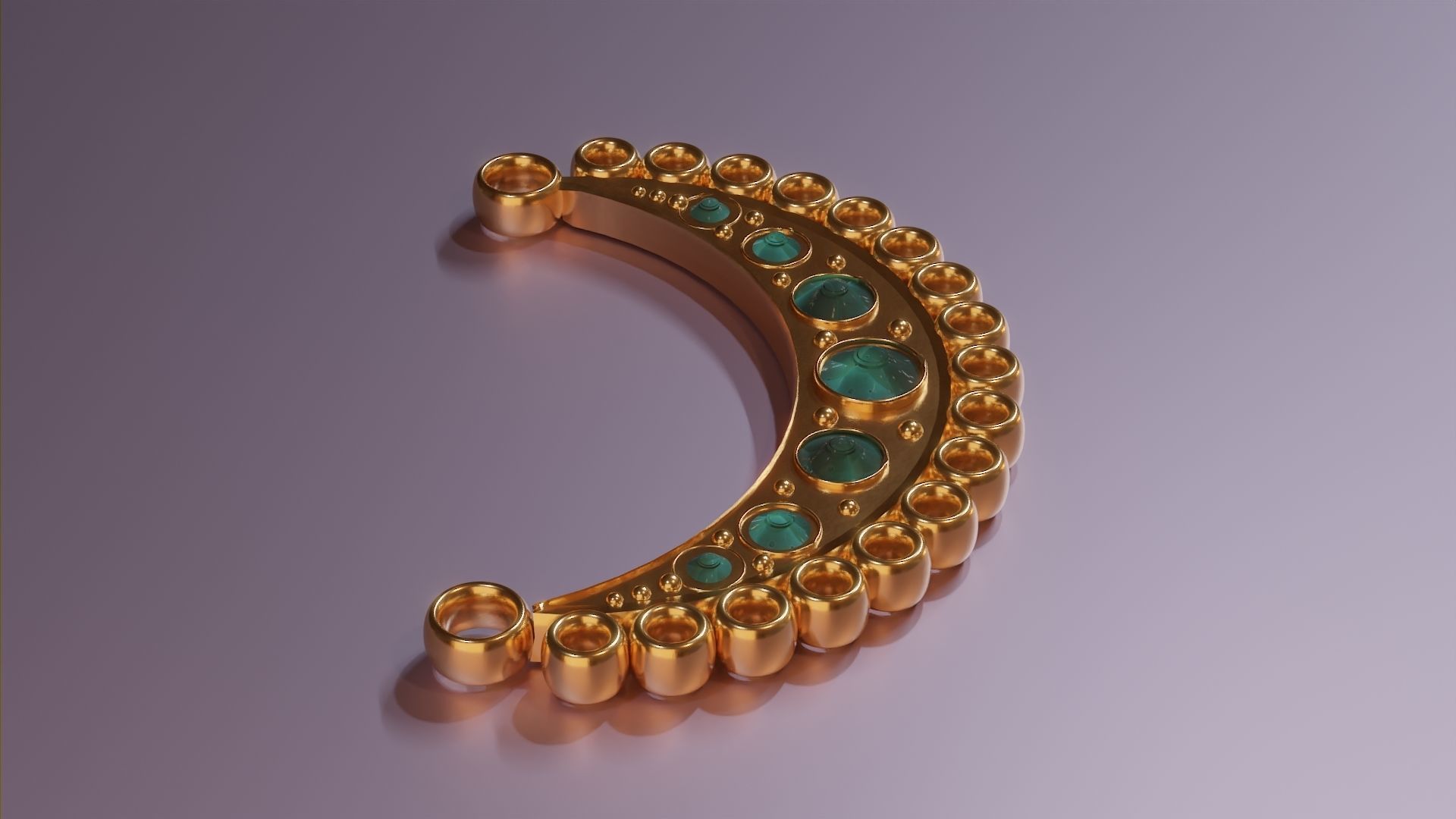 Moon pendant 3D print model_8