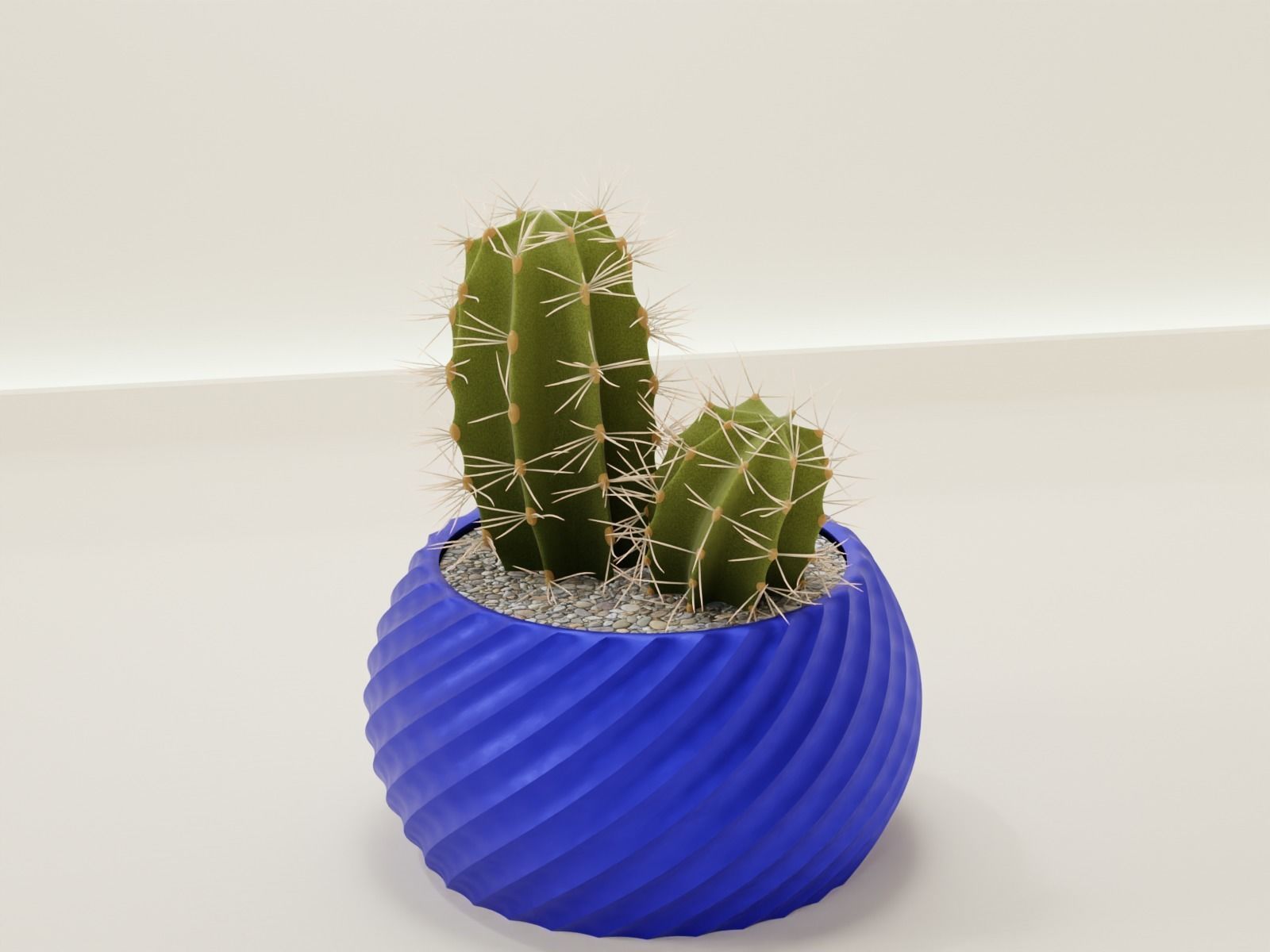 twist pot holder 75 3D print model_2