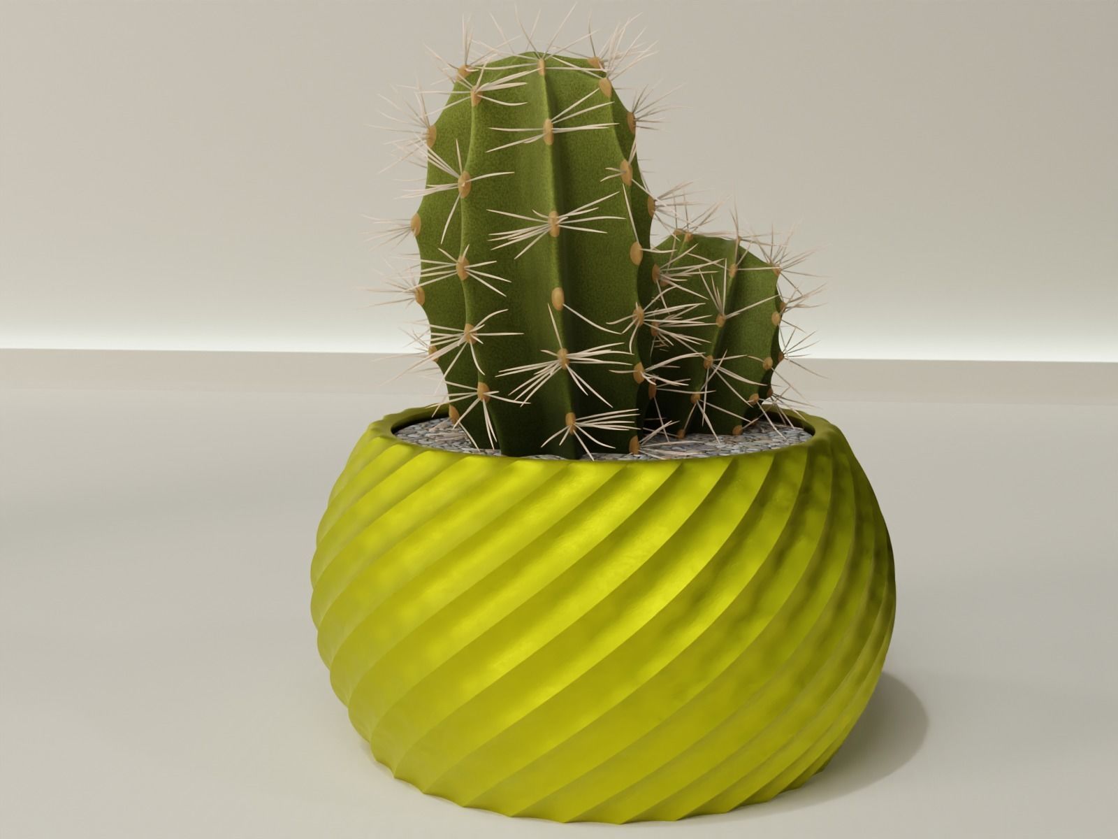 twist pot holder 75 3D print model_10