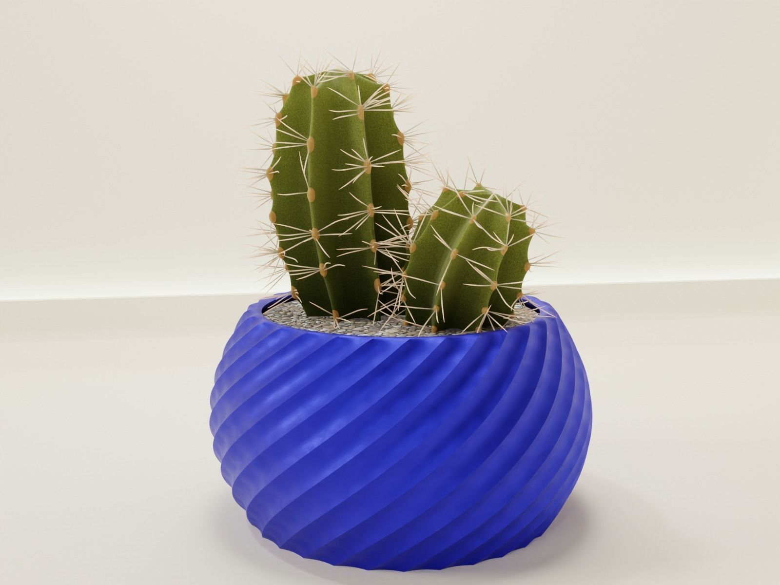 twist pot holder 75 3D print model_12