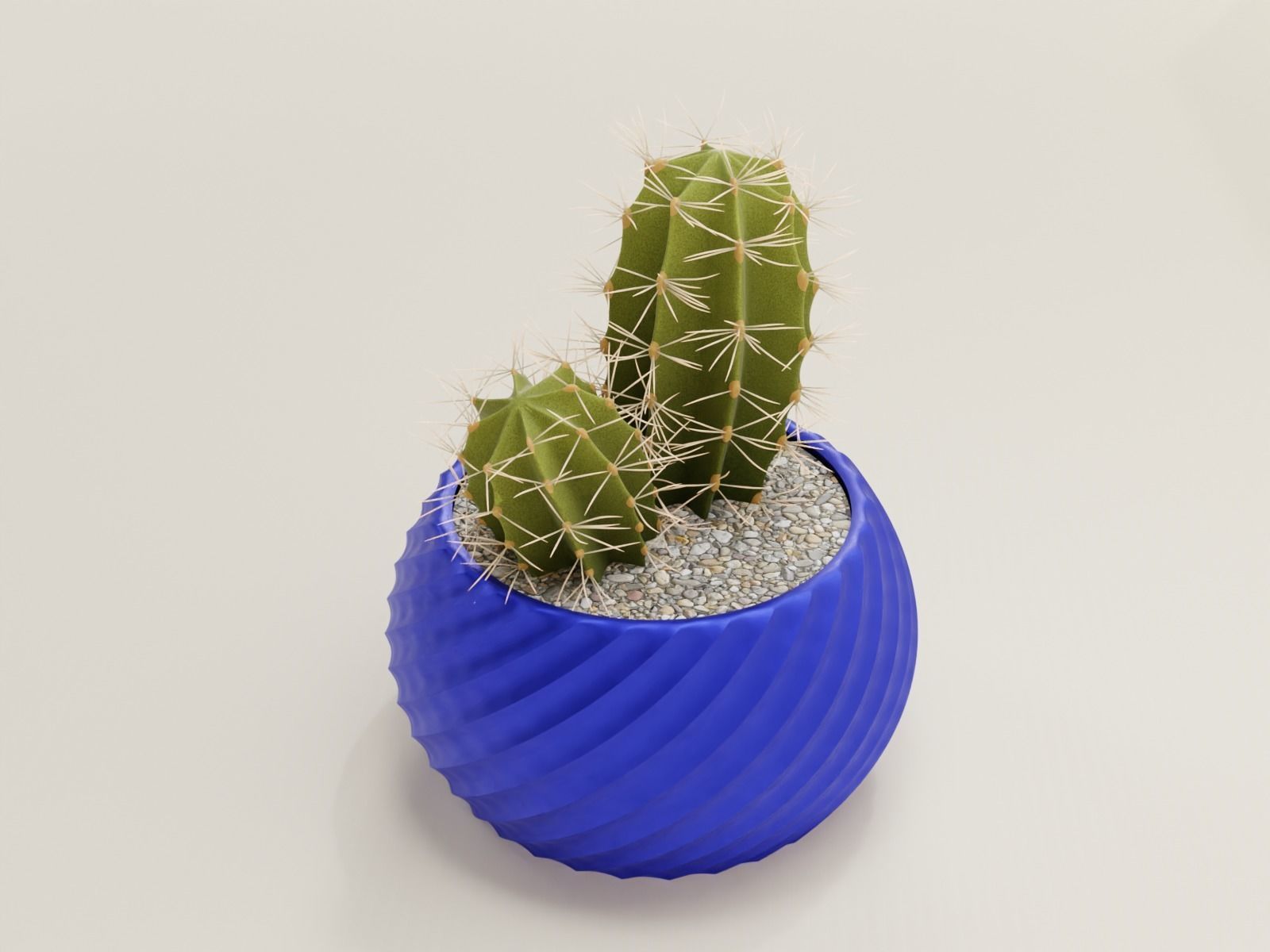 twist pot holder 75 3D print model_3