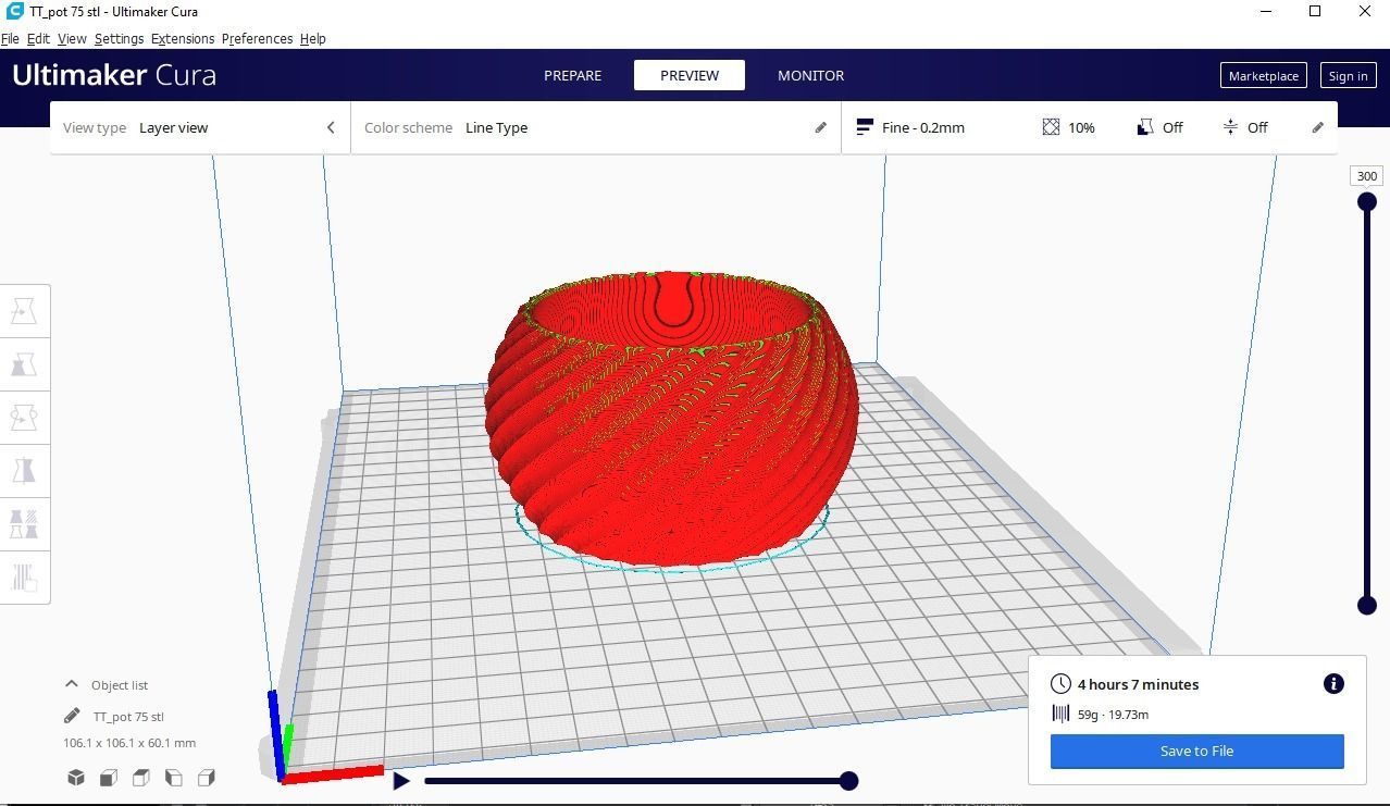 twist pot holder 75 3D print model_13