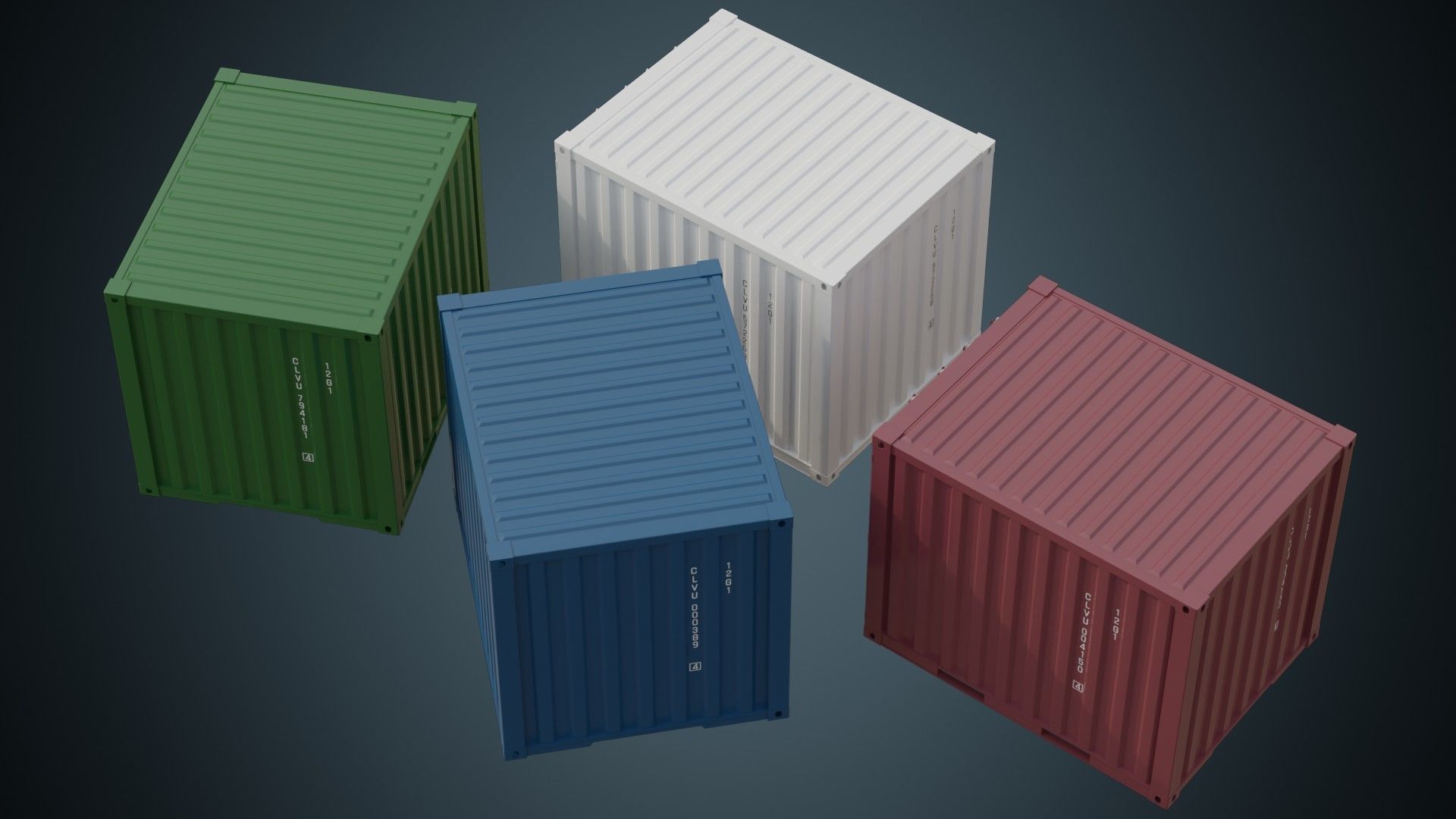 Cargo Container 5A Low-poly 3D model_1