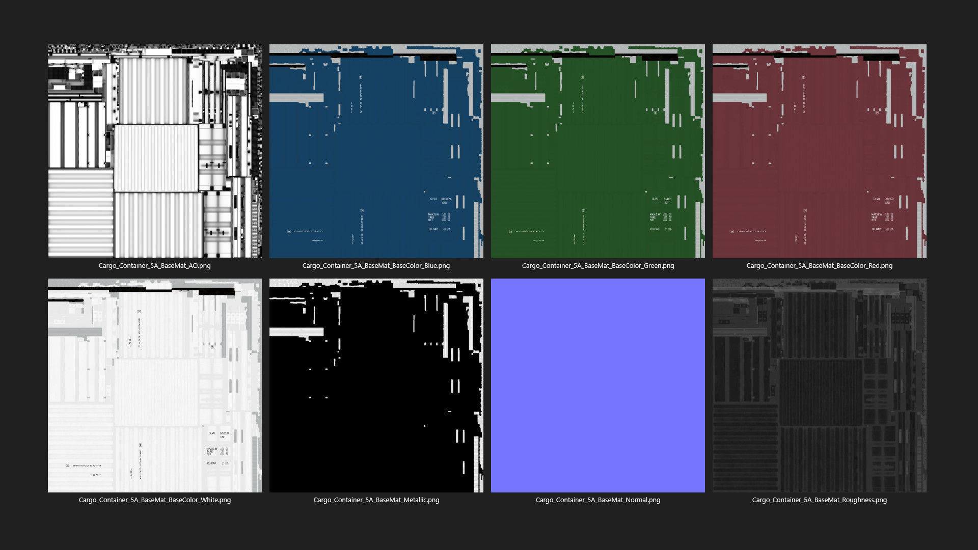 Cargo Container 5A Low-poly 3D model_12