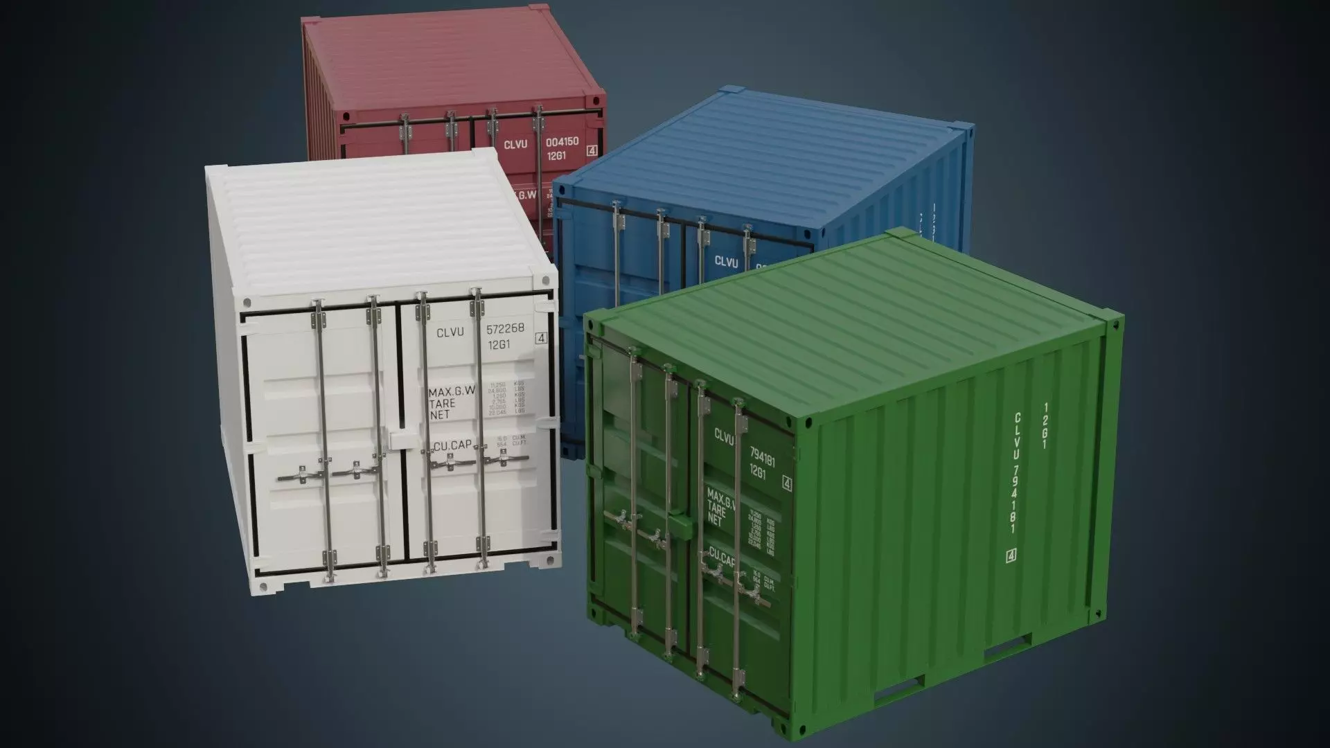 Cargo Container 5A Low-poly 3D model_0