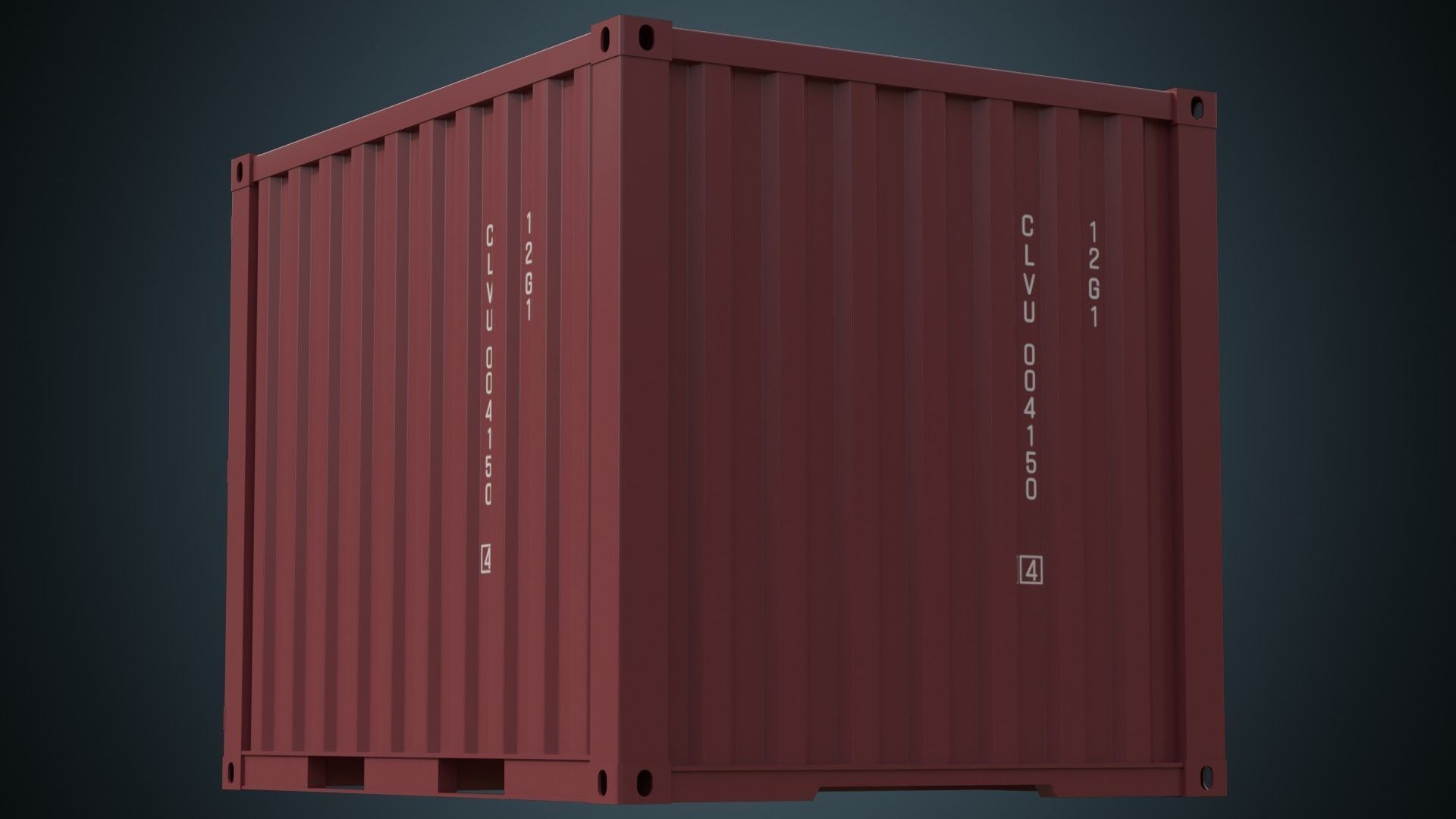 Cargo Container 5A Low-poly 3D model_6