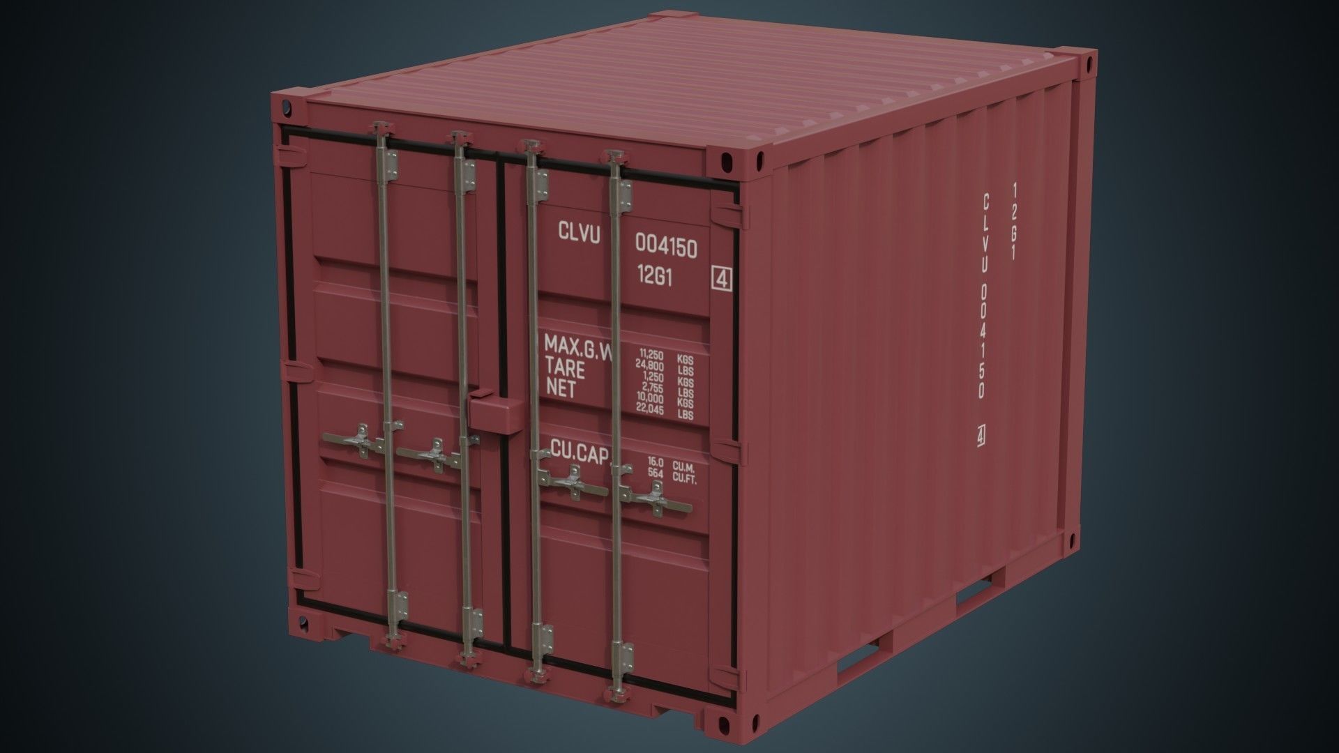 Cargo Container 5A Low-poly 3D model_3