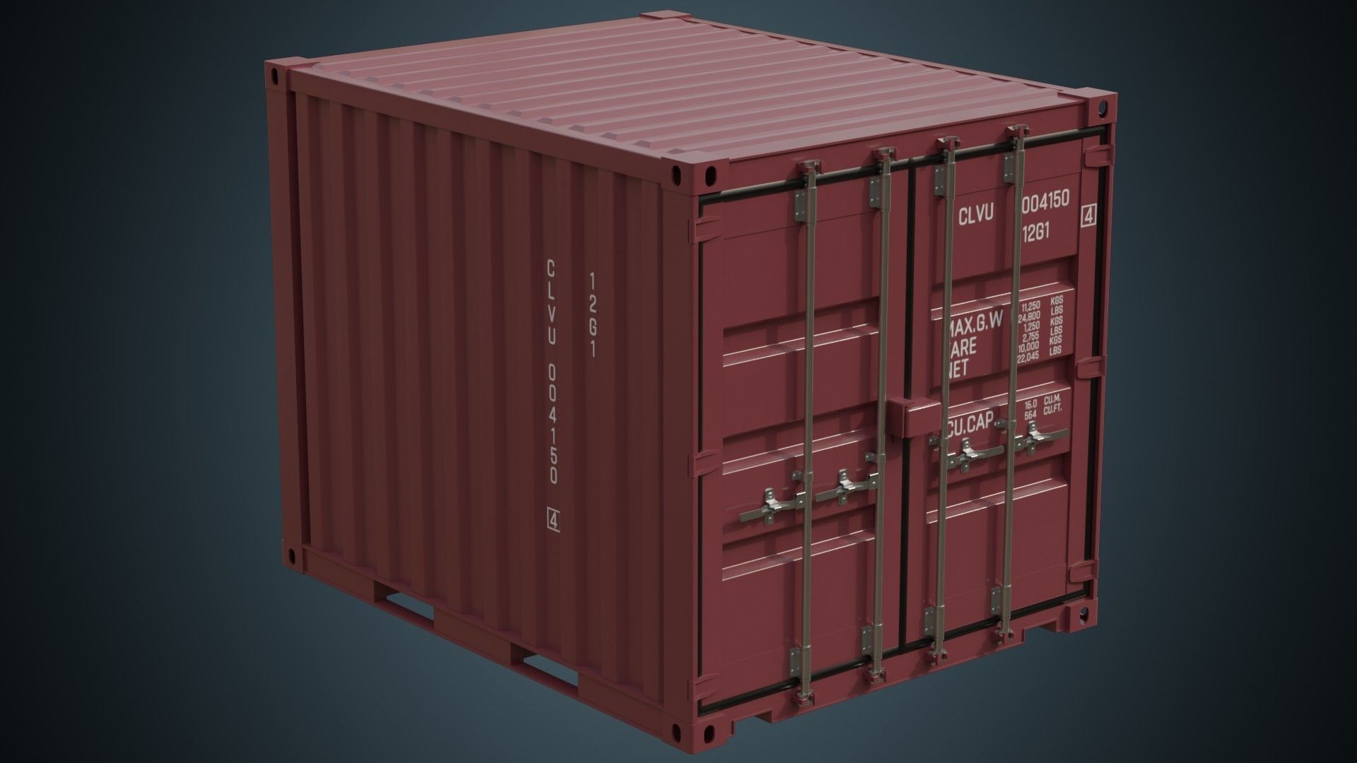 Cargo Container 5A Low-poly 3D model_4