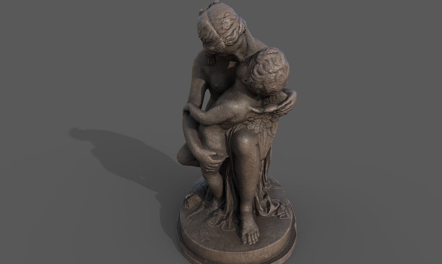 statue of Venus and Cupid  Low-poly 3D model_3