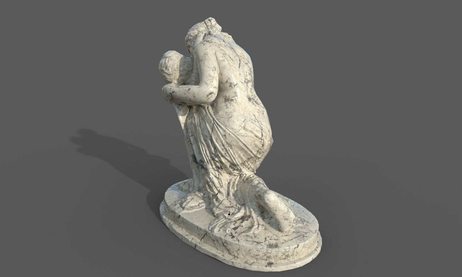 statue of Venus and Cupid  Low-poly 3D model_21