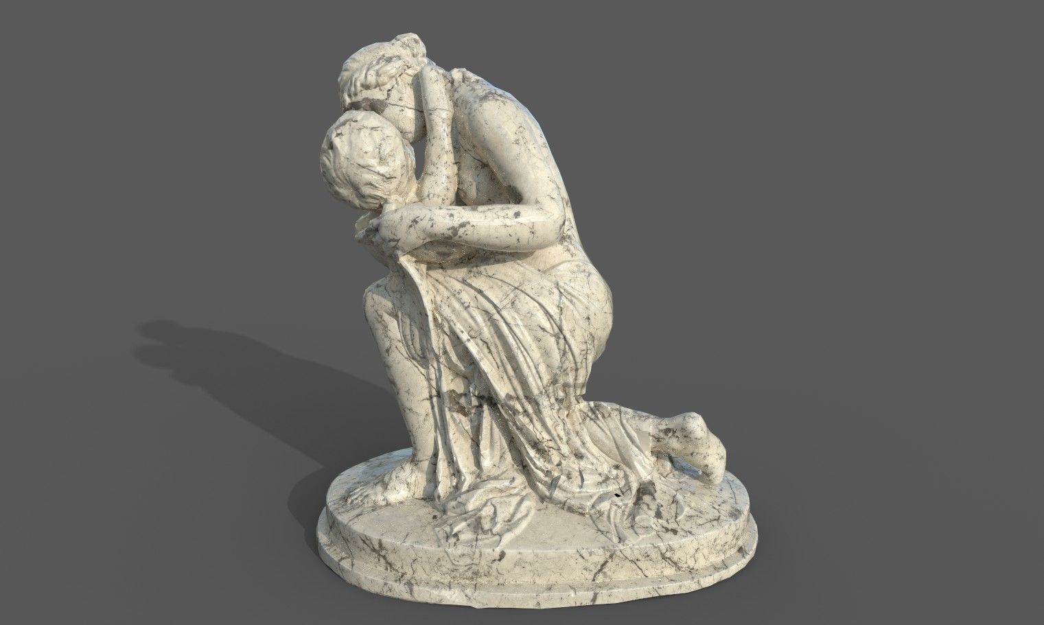 statue of Venus and Cupid  Low-poly 3D model_20