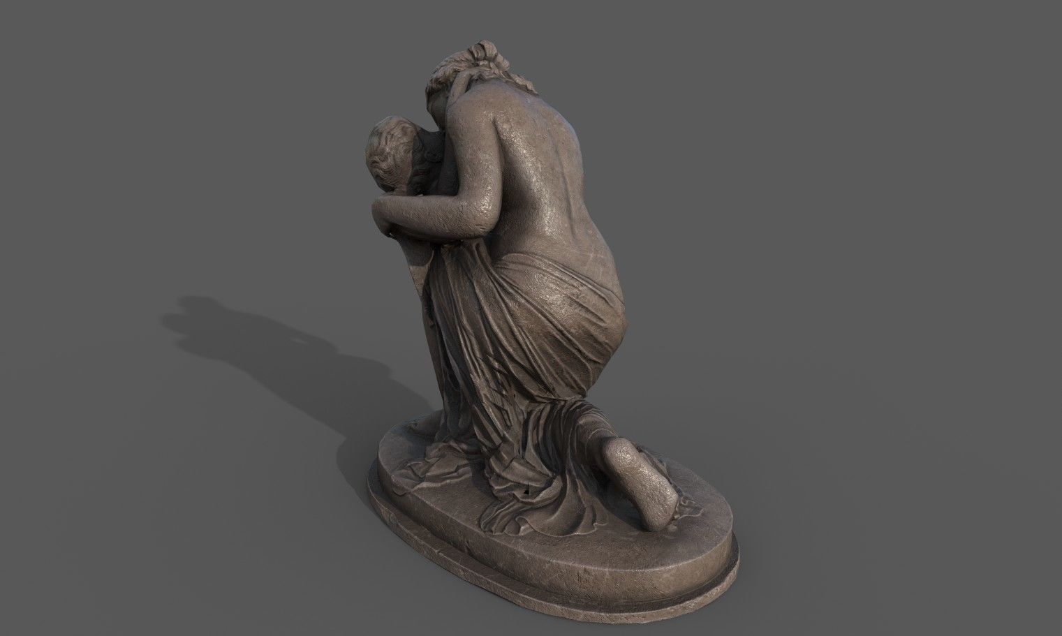 statue of Venus and Cupid  Low-poly 3D model_5