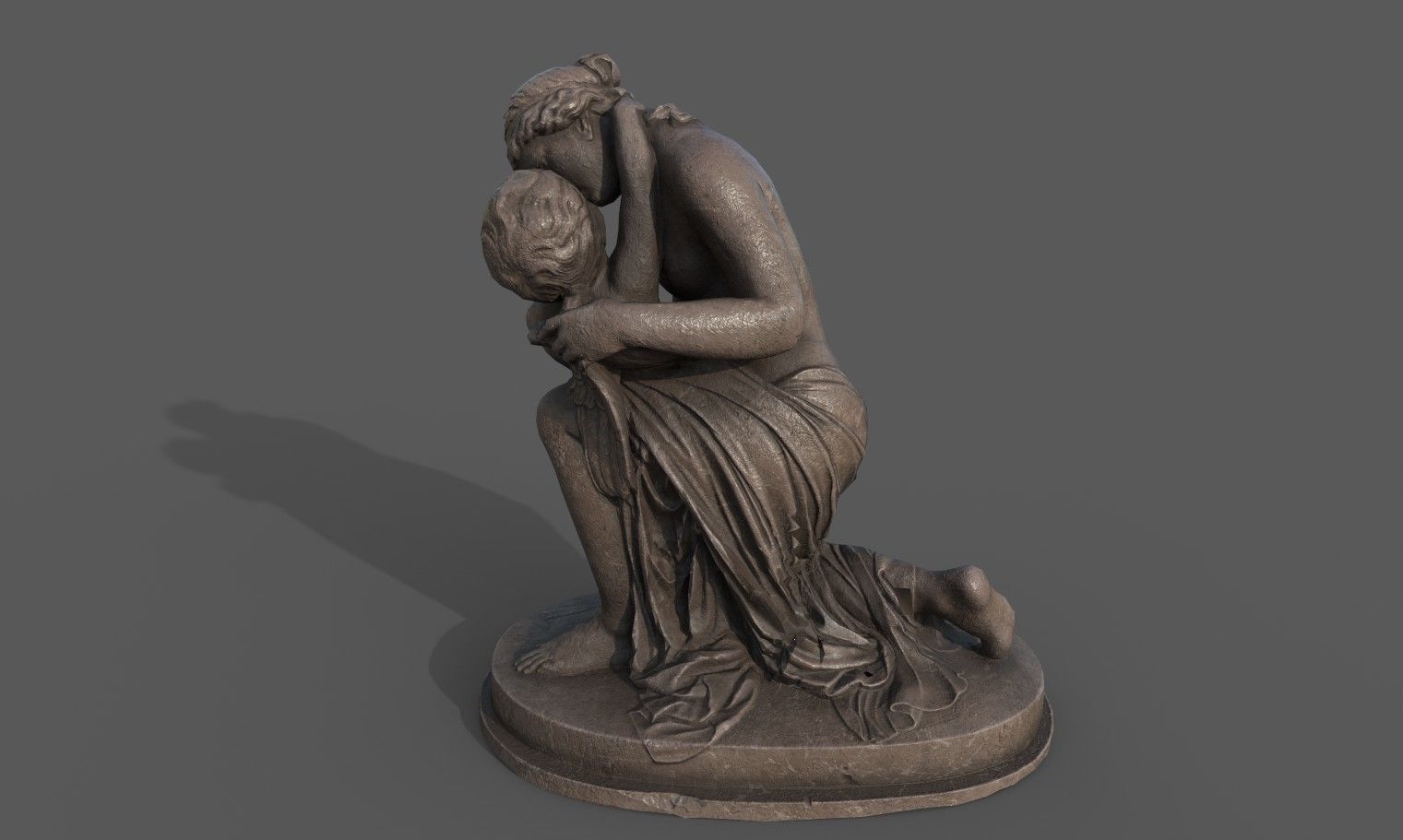 statue of Venus and Cupid  Low-poly 3D model_1