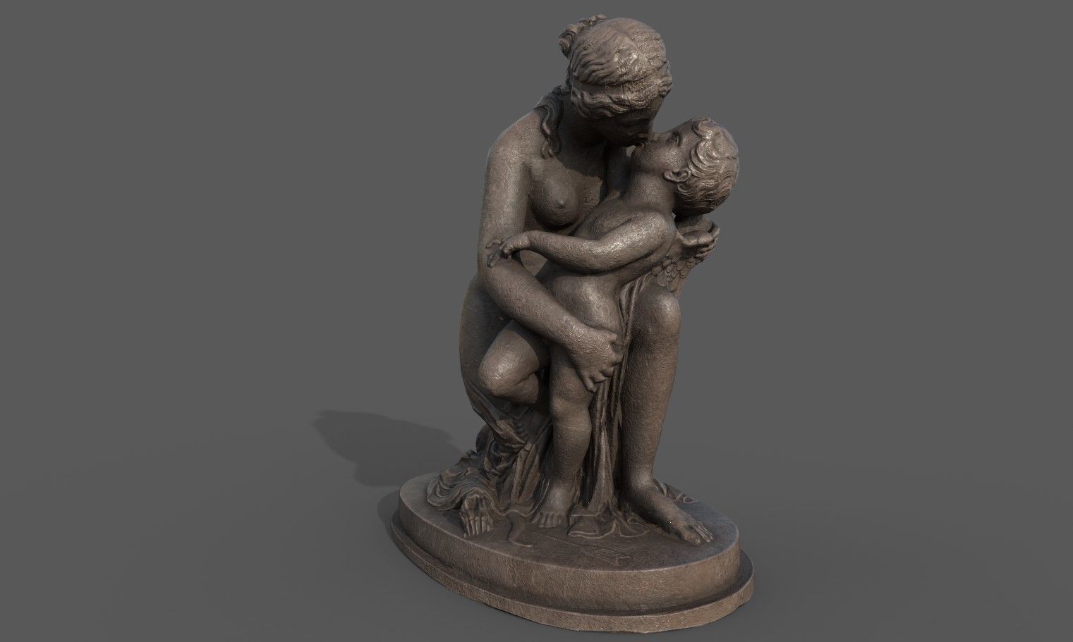 statue of Venus and Cupid  Low-poly 3D model_2
