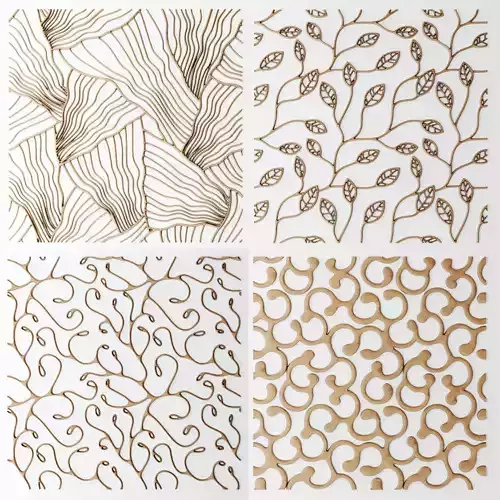 Set panel lattice grille 3D 53