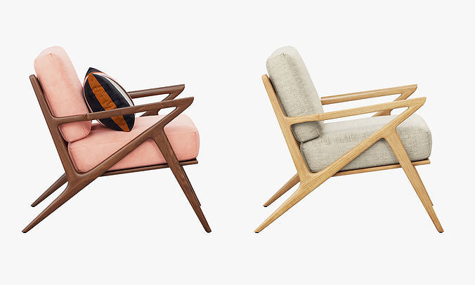 Joybird Soto Concave Arm Chair 3D model 7