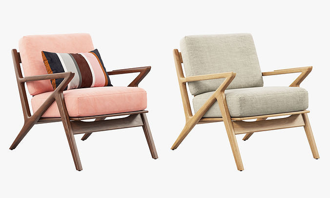Joybird Soto Concave Arm Chair 3D model 6