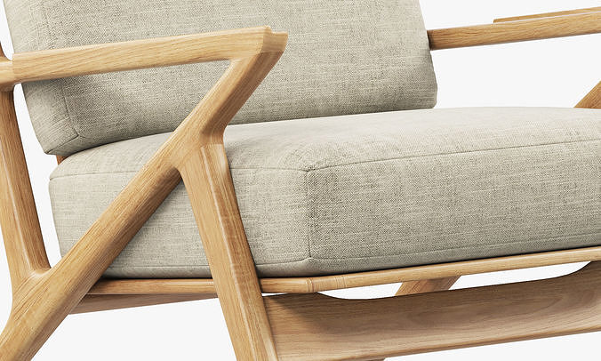 Joybird Soto Concave Arm Chair 3D model 3