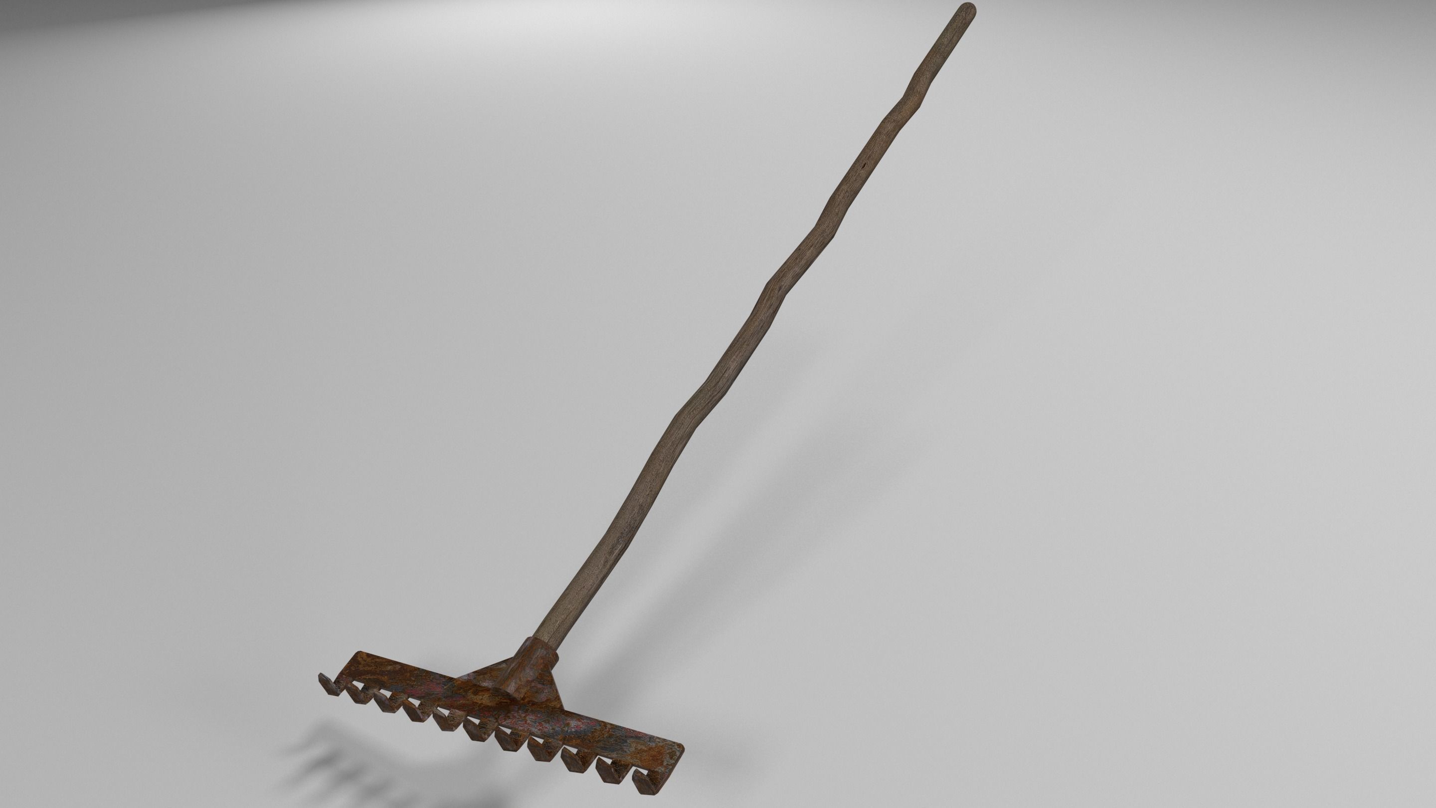 Pack of 9 Medieval farm tools Low-poly 3D model_5