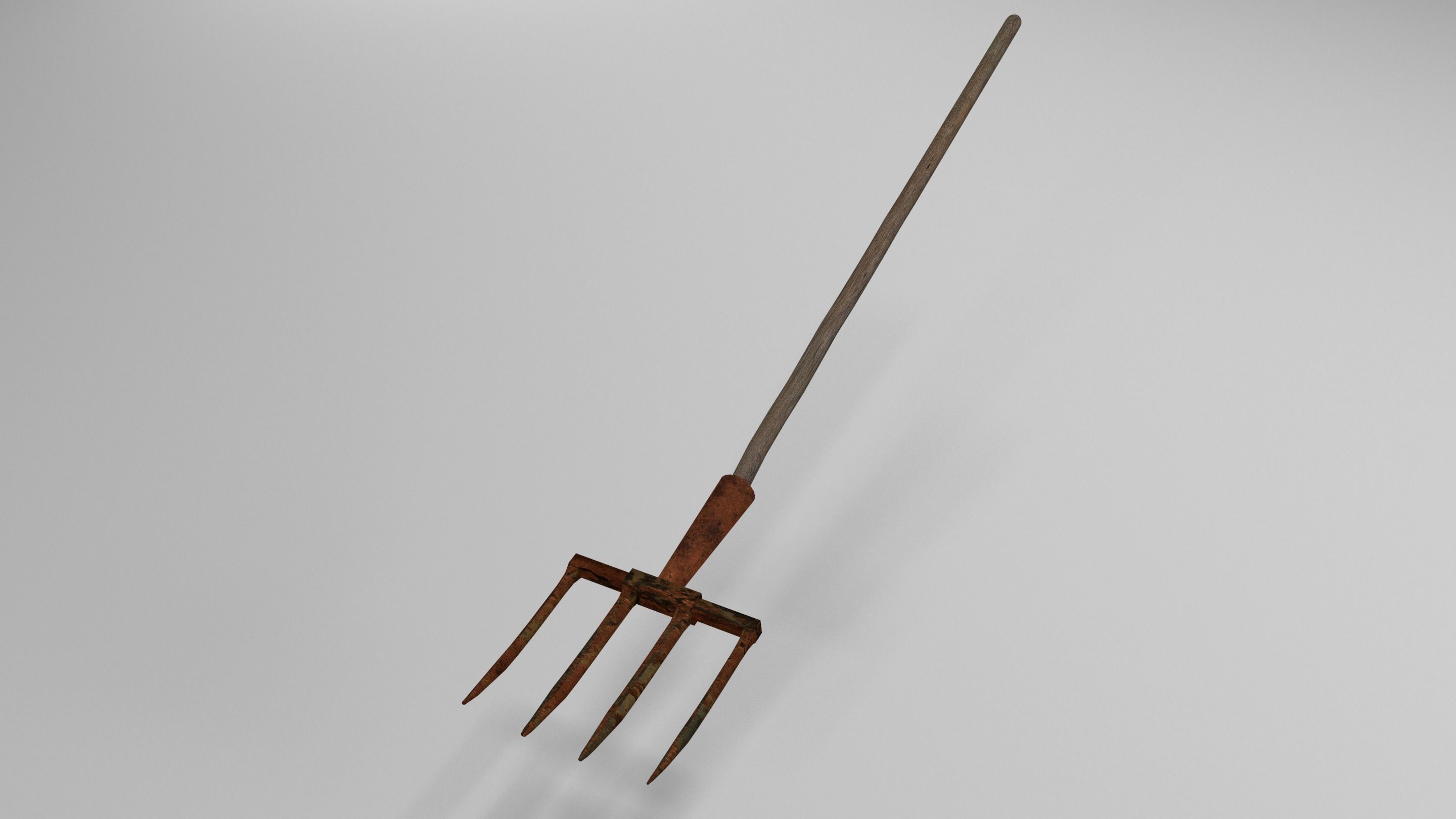 Pack of 9 Medieval farm tools Low-poly 3D model_6