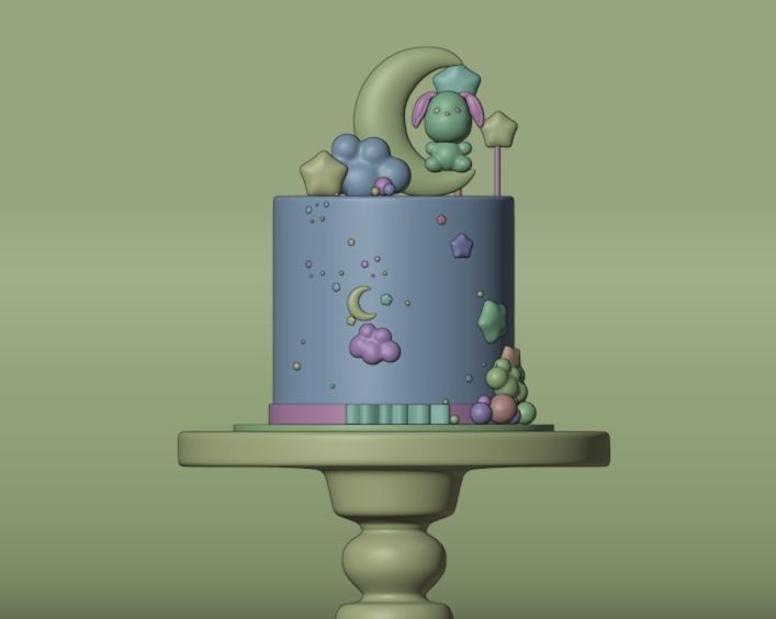 Birthday Cake  3D Model 3D model_13