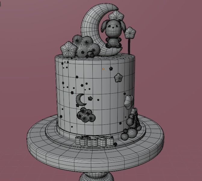 Birthday Cake  3D Model 3D model_14