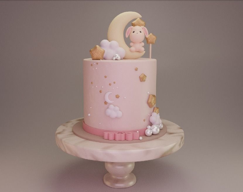 Birthday Cake  3D Model 3D model_2