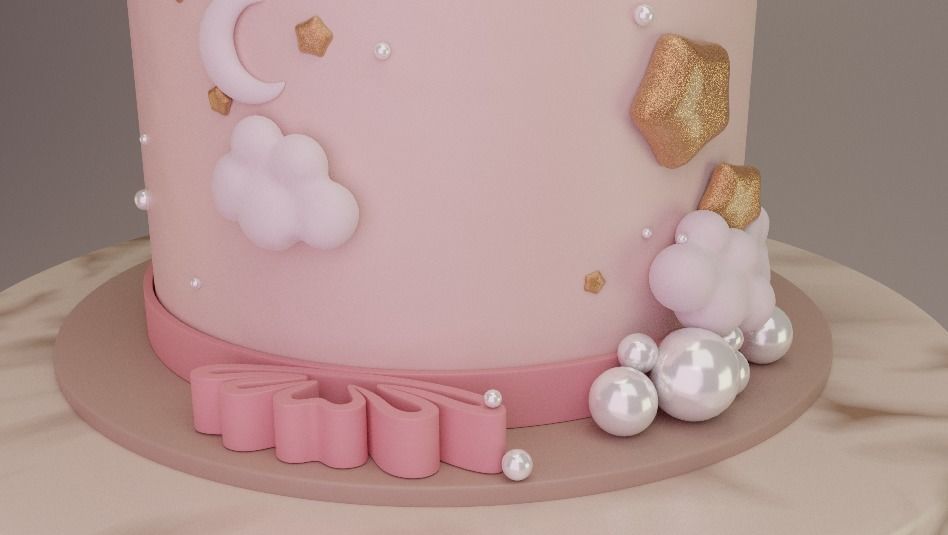 Birthday Cake  3D Model 3D model_8