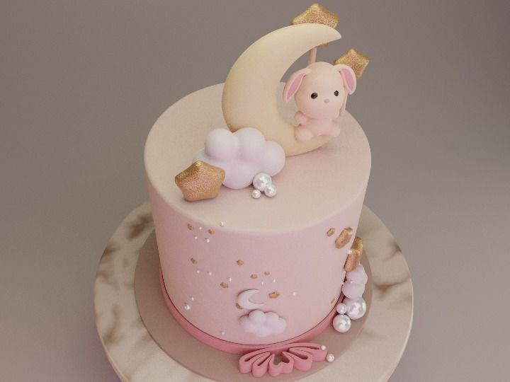 Birthday Cake  3D Model 3D model_3