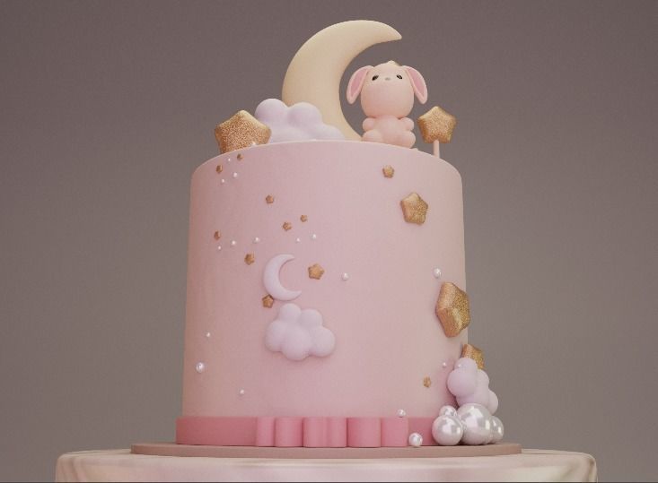 Birthday Cake  3D Model 3D model_12