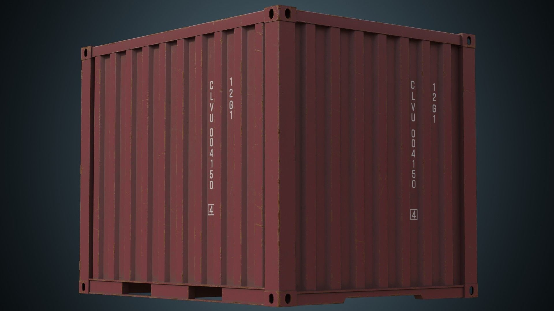 Cargo Container 5B Low-poly 3D model_6