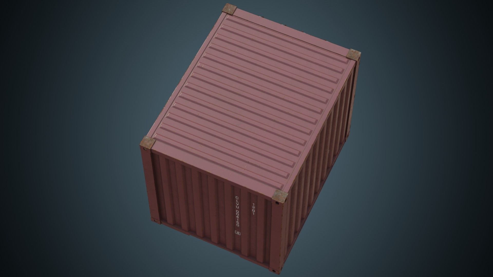 Cargo Container 5B Low-poly 3D model_5