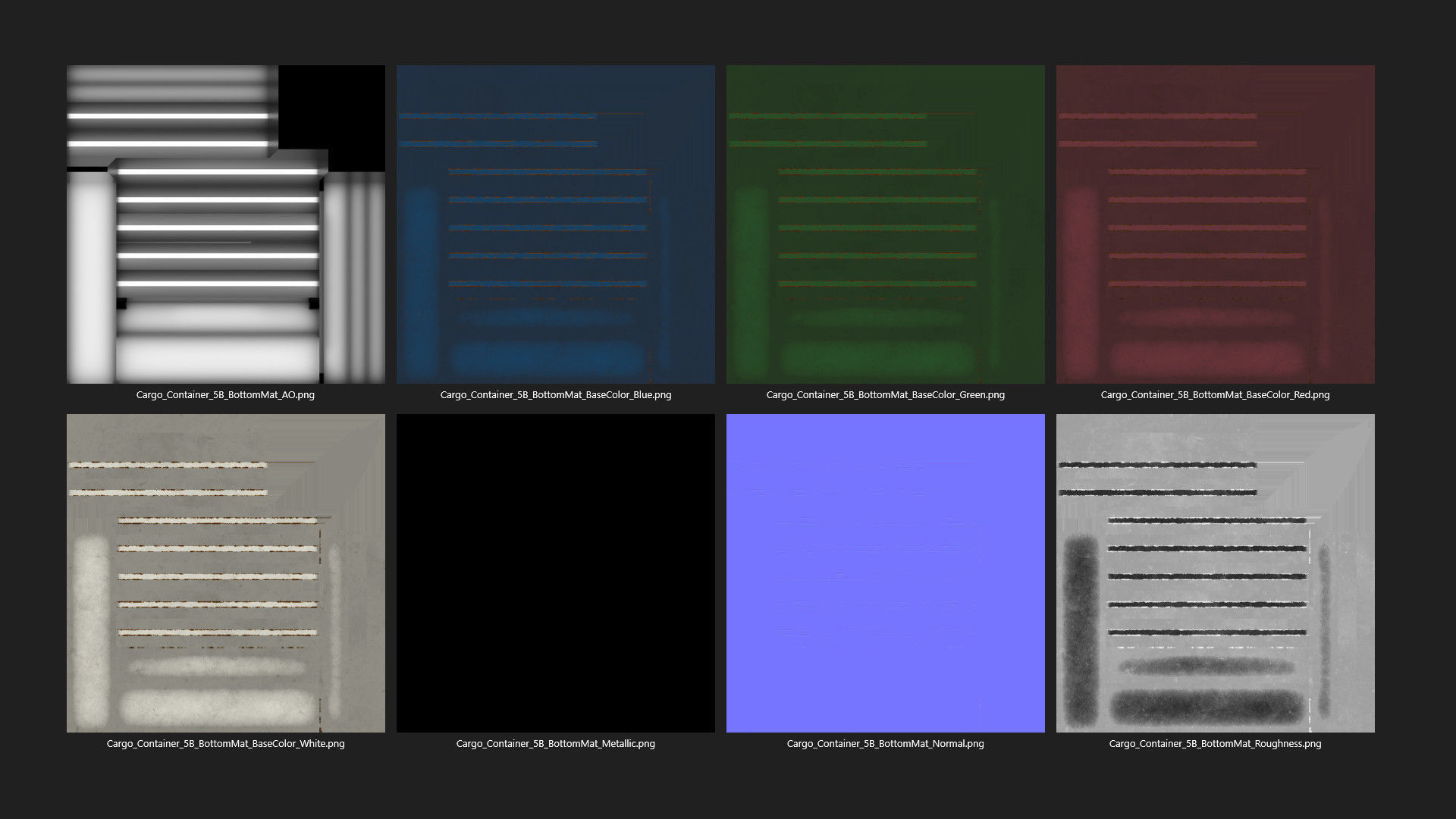 Cargo Container 5B Low-poly 3D model_14