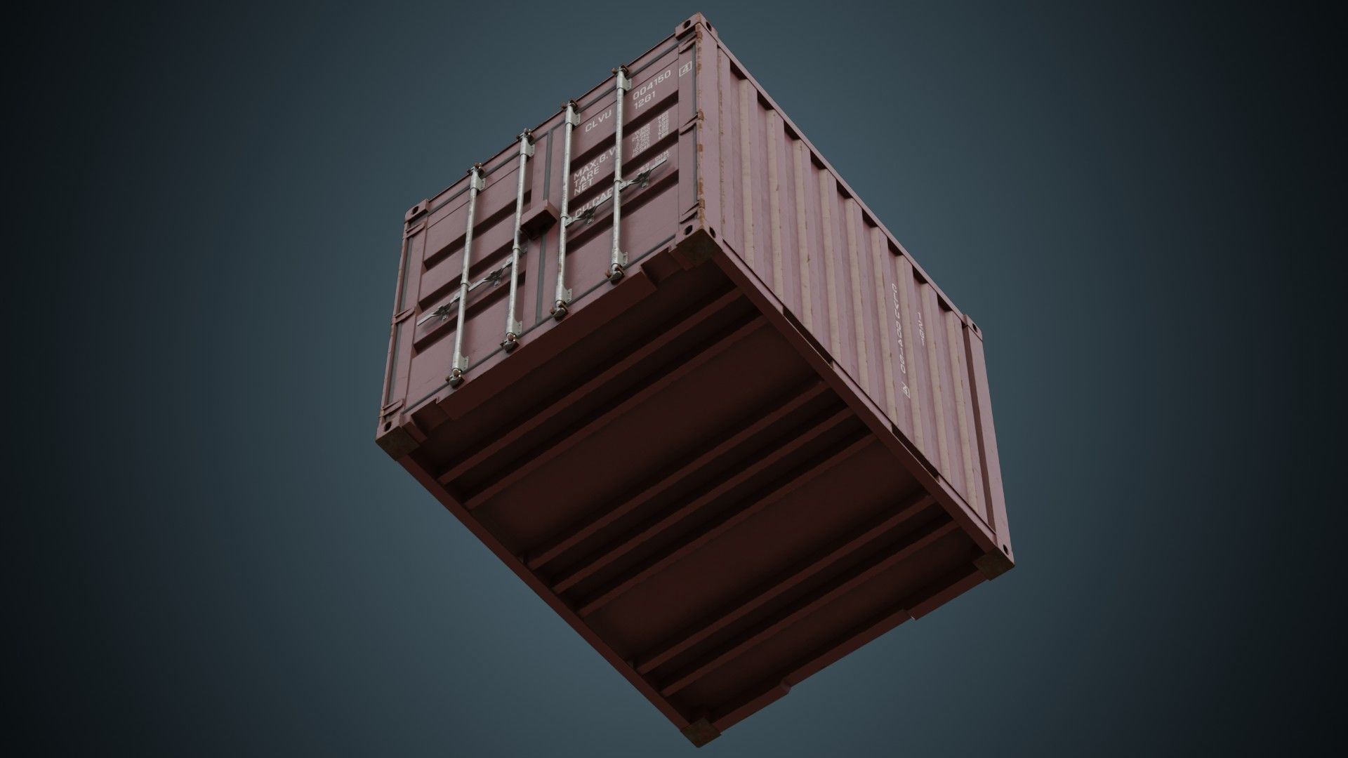 Cargo Container 5B Low-poly 3D model_7