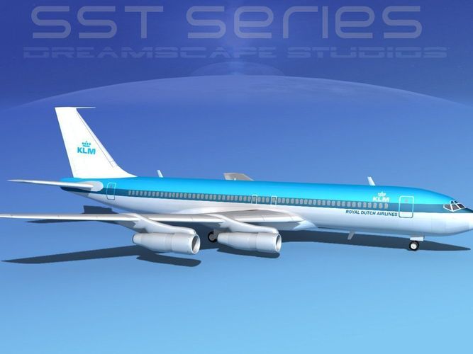 Boeing 707-320 SS KLM Royal Dutch 3D model
