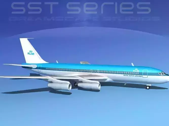 Boeing 707-320 SS KLM Royal Dutch 3D model
