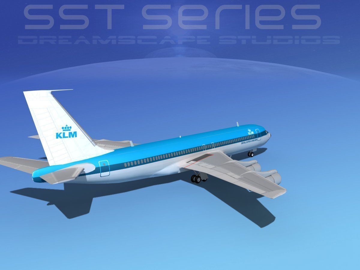 Boeing 707-320 SS KLM Royal Dutch 3D model_1