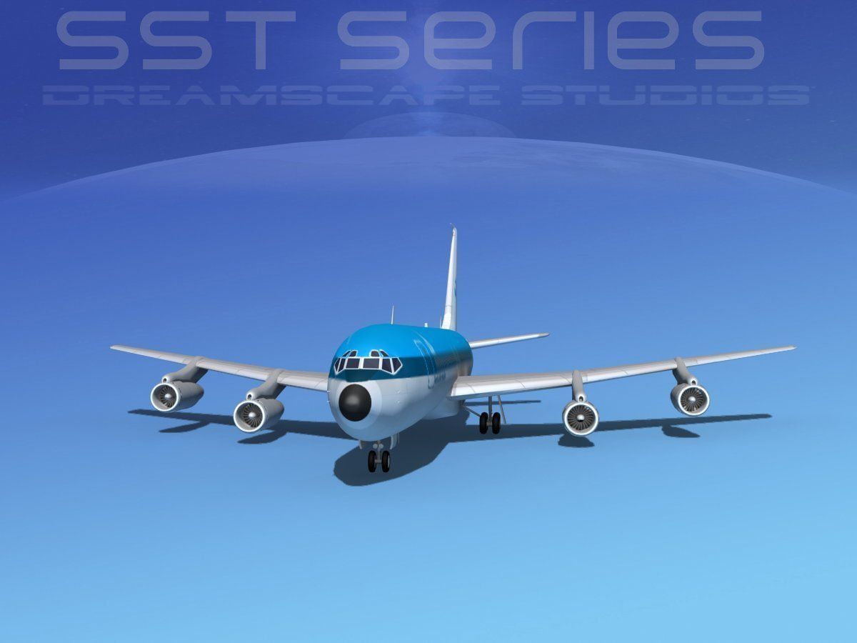 Boeing 707-320 SS KLM Royal Dutch 3D model_3