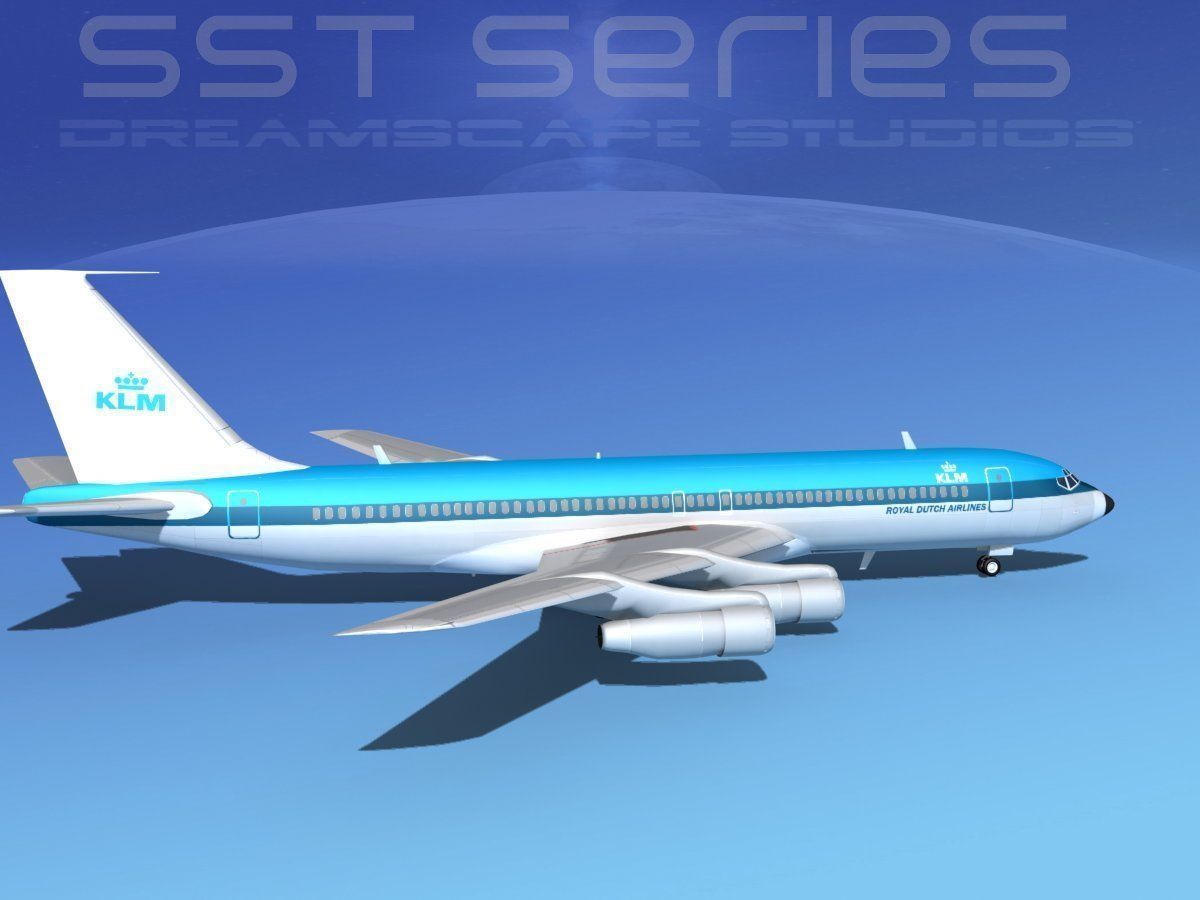 Boeing 707-320 SS KLM Royal Dutch 3D model_2