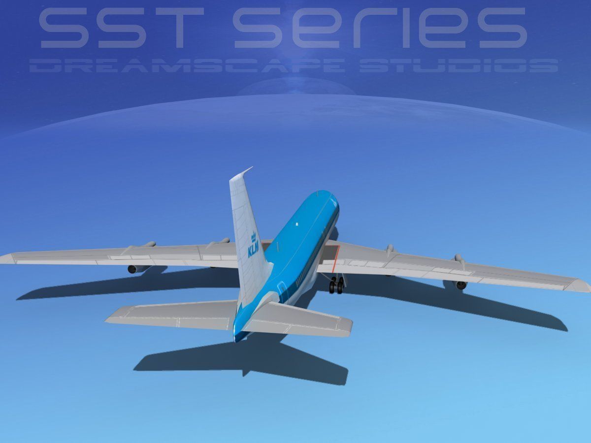 Boeing 707-320 SS KLM Royal Dutch 3D model_6