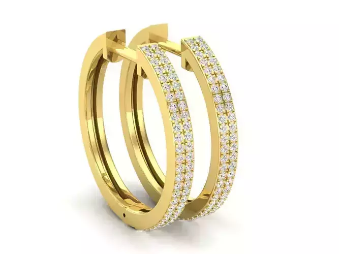 Diamond Huggie Hoop Earrings for woman