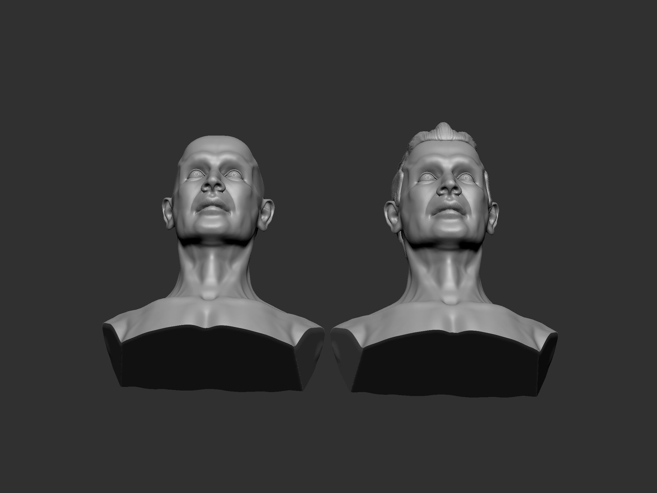 Male Head 1 3D print model_9