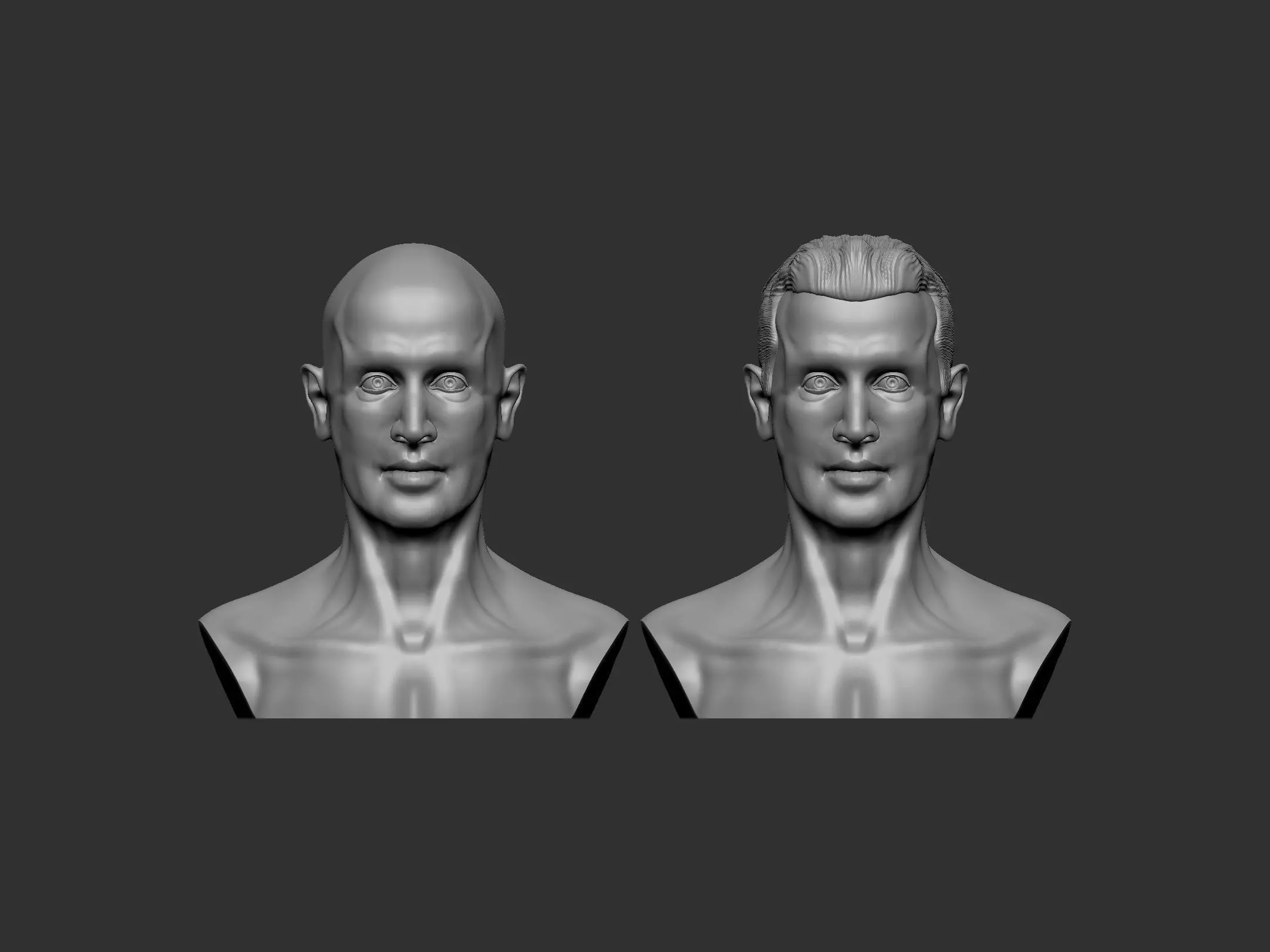 Male Head 1 3D print model_0
