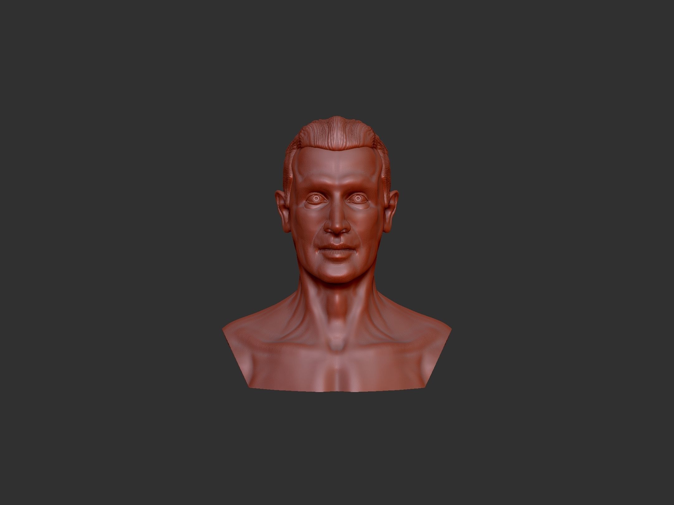 Male Head 1 3D print model_1